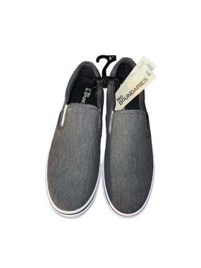 No Boundaries Gray Canvas Slip-On Loafers